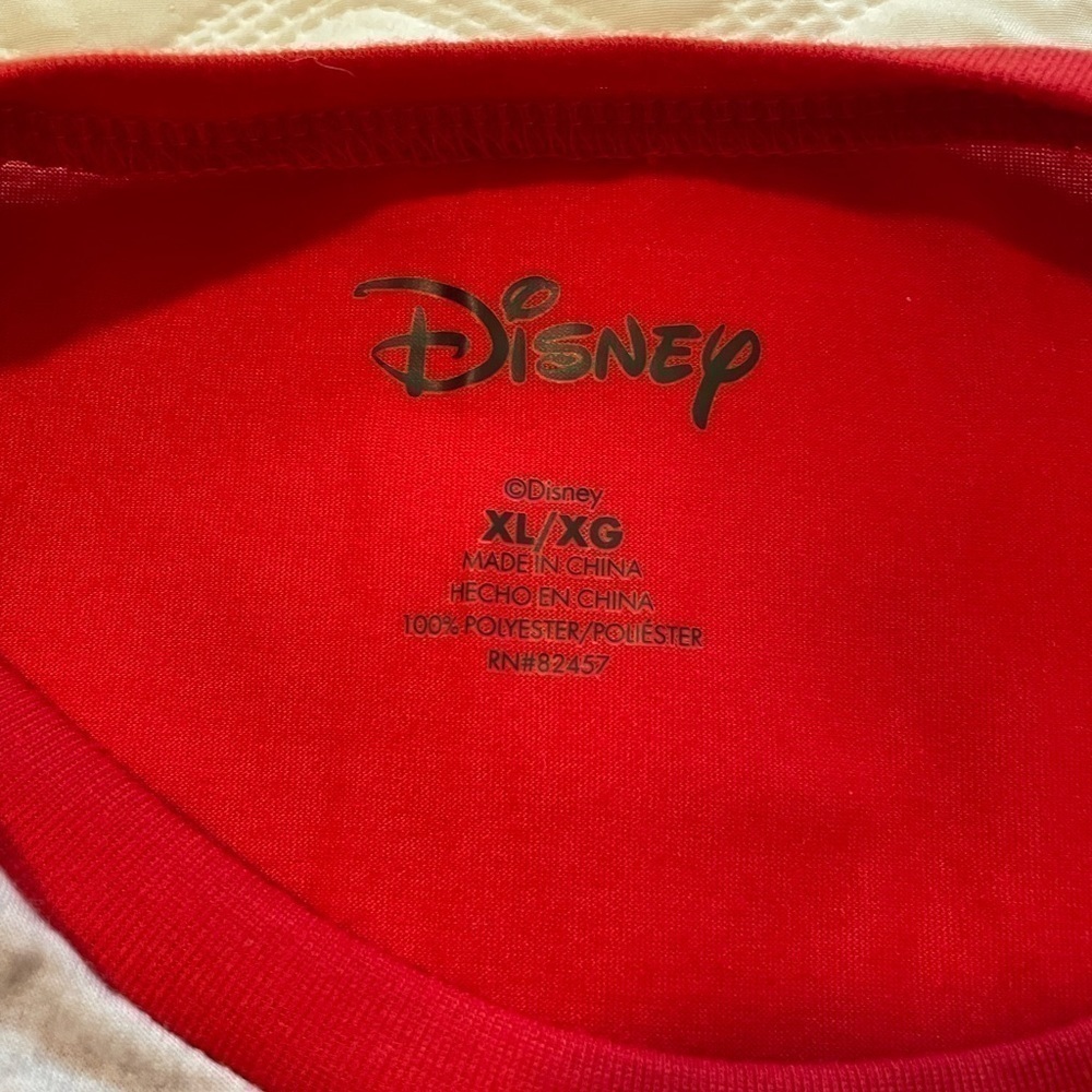 Disney Minnie Mouse Long Sleeve baseball style  Shirt Red/gray Size XLarge - Picture 3 of 4